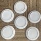 6 assiettes à desserts en céramique vernissée