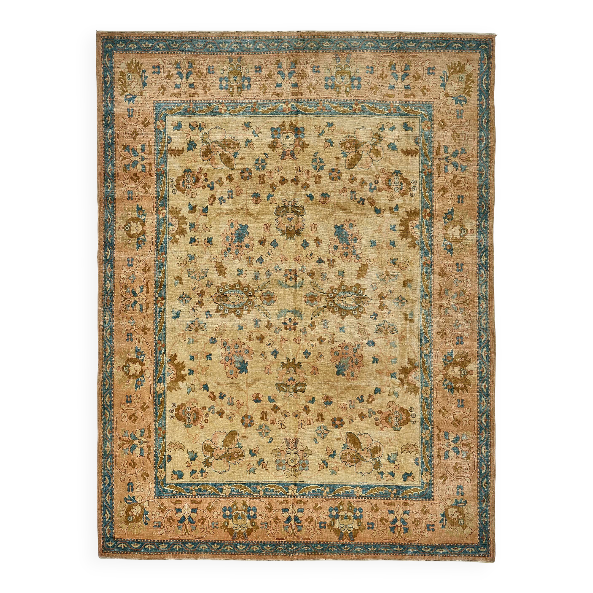Turkish Handknotted Wool Oushak Rug 282 cm x 370 cm