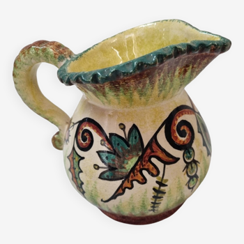 M.Fouillen water pitcher, Quimper, early 20th century