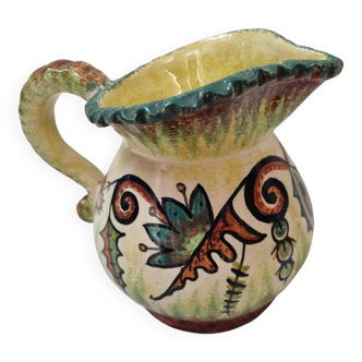 M.Fouillen water pitcher, Quimper, early 20th century