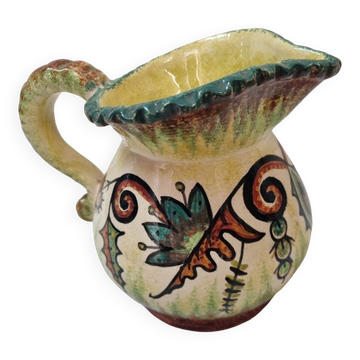 M.Fouillen water pitcher, Quimper, early 20th century