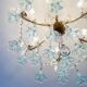 Marie-Thérèse chandelier in crystal and blue Murano glass