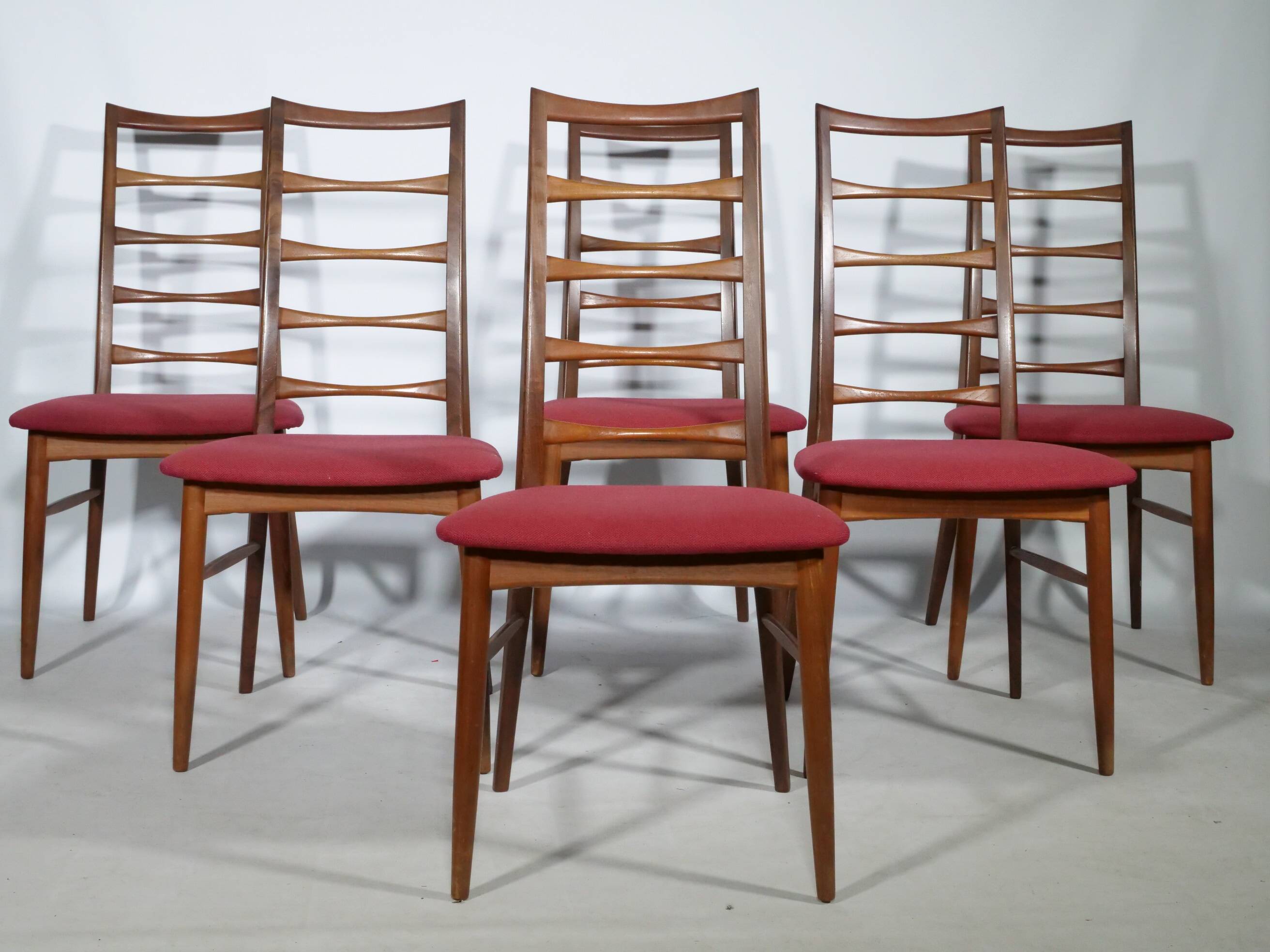 Set of 6 Teak Danish Design Dining Chairs from the 1960s by Nils Koefoed – Model LIS