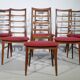 Lot de 6 chaises de salle à manger en teck de design danois des années 1960 par Nils Koefoed – Modèle LIS