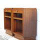 Pair of art deco nightstands, art deco wooden bedside tables, can end