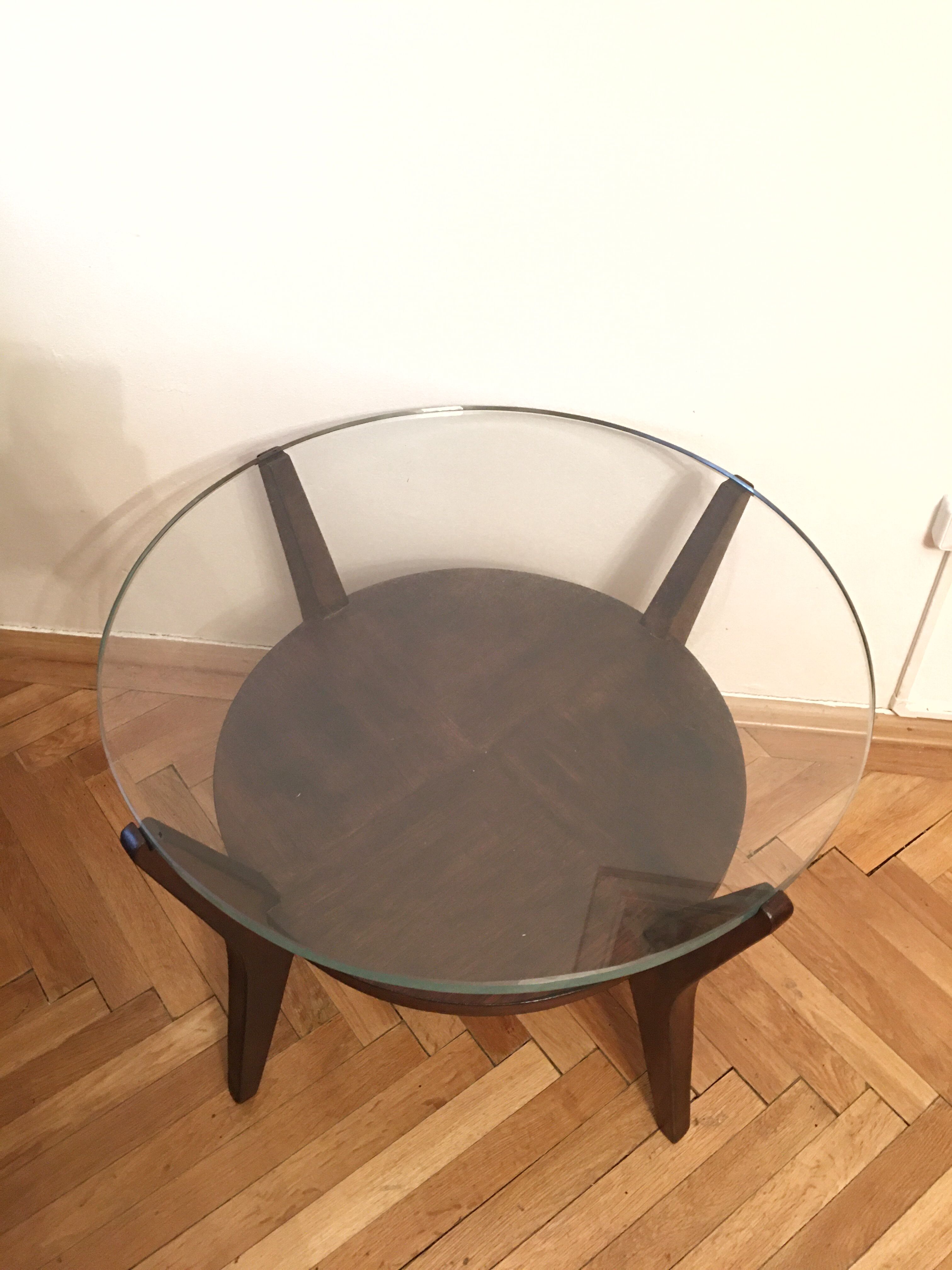 1940s unique coffee table made in Czechoslovakia and designed by Karel Kozelka & Antonin Kropacek
