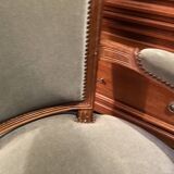 18th century Louis XVI green velvet cabriolet armchair