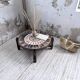 Round coffee table Roger Capron herbarium terracotta