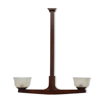 Mid-century Wooden Chandelier, 1930s