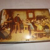 Old metal advertising box published by Alsa