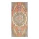 Vintage Turkish Oushak Handmade Wool Cotton Red Runner Rug 99x210