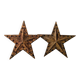 Pair of Vintage Industrial Marquee Star Wall Lights Distressed Gold Finish 1960s