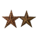 Pair of Vintage Industrial Marquee Star Wall Lights Distressed Gold Finish 1960s
