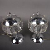 Pair of vintage metal and tassel lamps