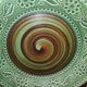 Antique plate Rössler AG Aedermannsdorf Switzerland Ceramics with floral motif Green