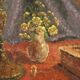 Signed painting oil on masonite still life dated 1942