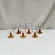 Set of six stemmed glasses stamped France dimensions: height -12cm- diameter 6cm-
