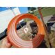 Vintage orange plastic pendant light