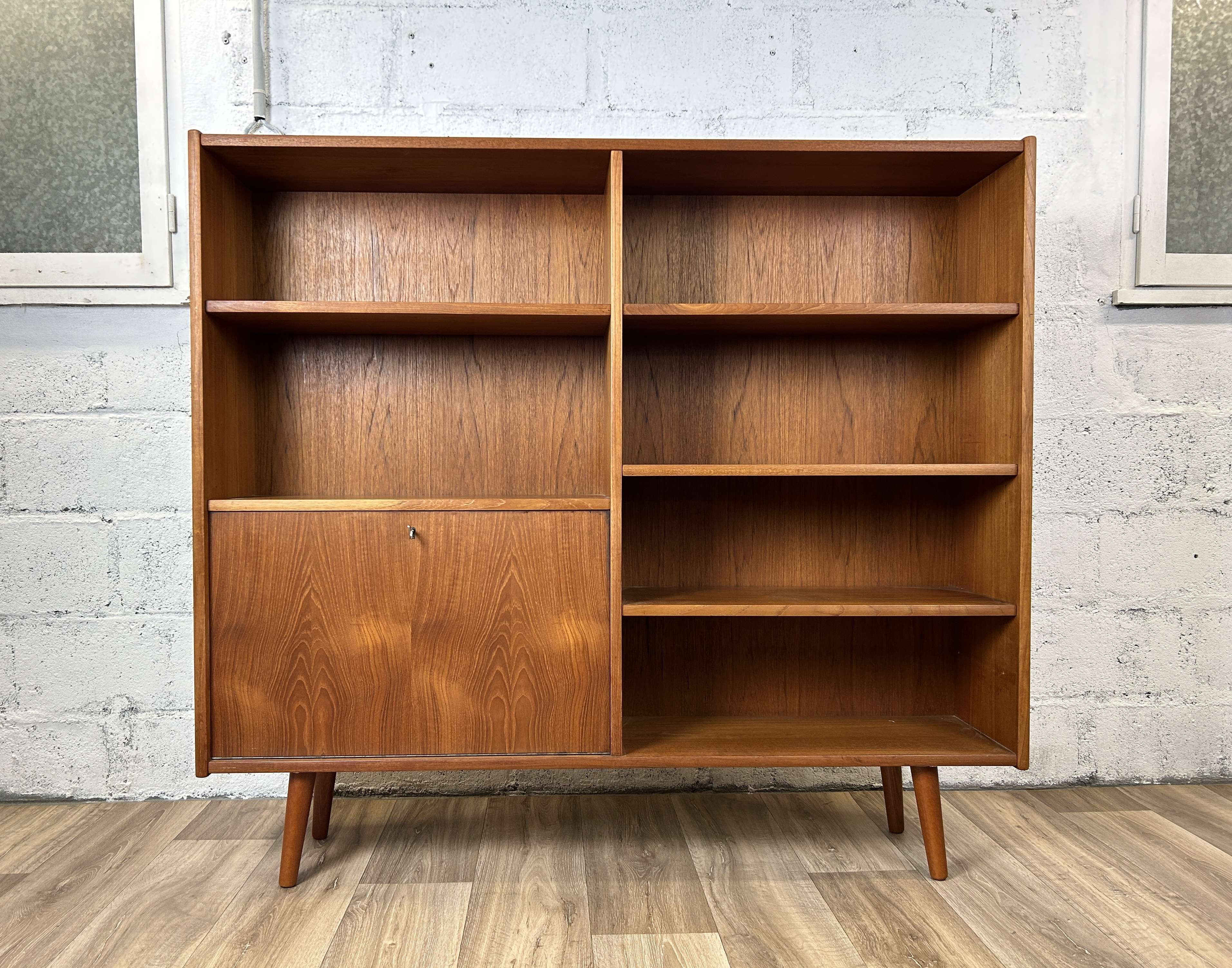 Scandinavian teak bookcase, 60s