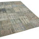 Handwoven turkish contemporary 176 cm x 242 cm grey patchwork carpet