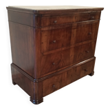 Commode italienne à quatre tiroirs en noyer de la fin du XIXe siècle