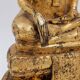 Thai Gilt Bronze Seated Earth Touching Buddha Figure, Late 19th Century