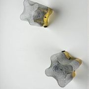 Pair of Gaetano Sciolari for Lightolier wall sconces, Murano frosted glass, Italy 1970s