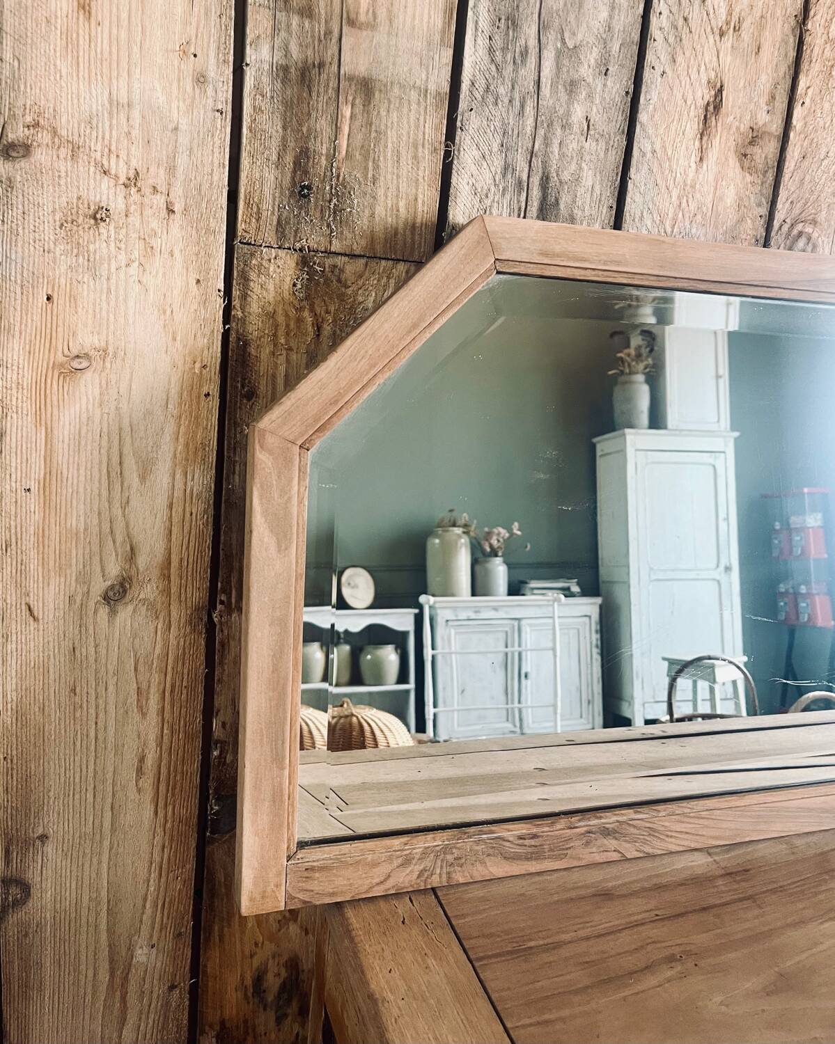 Old beveled mirror