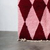 Handmade natural wool rug, size 100 x 200 cm
