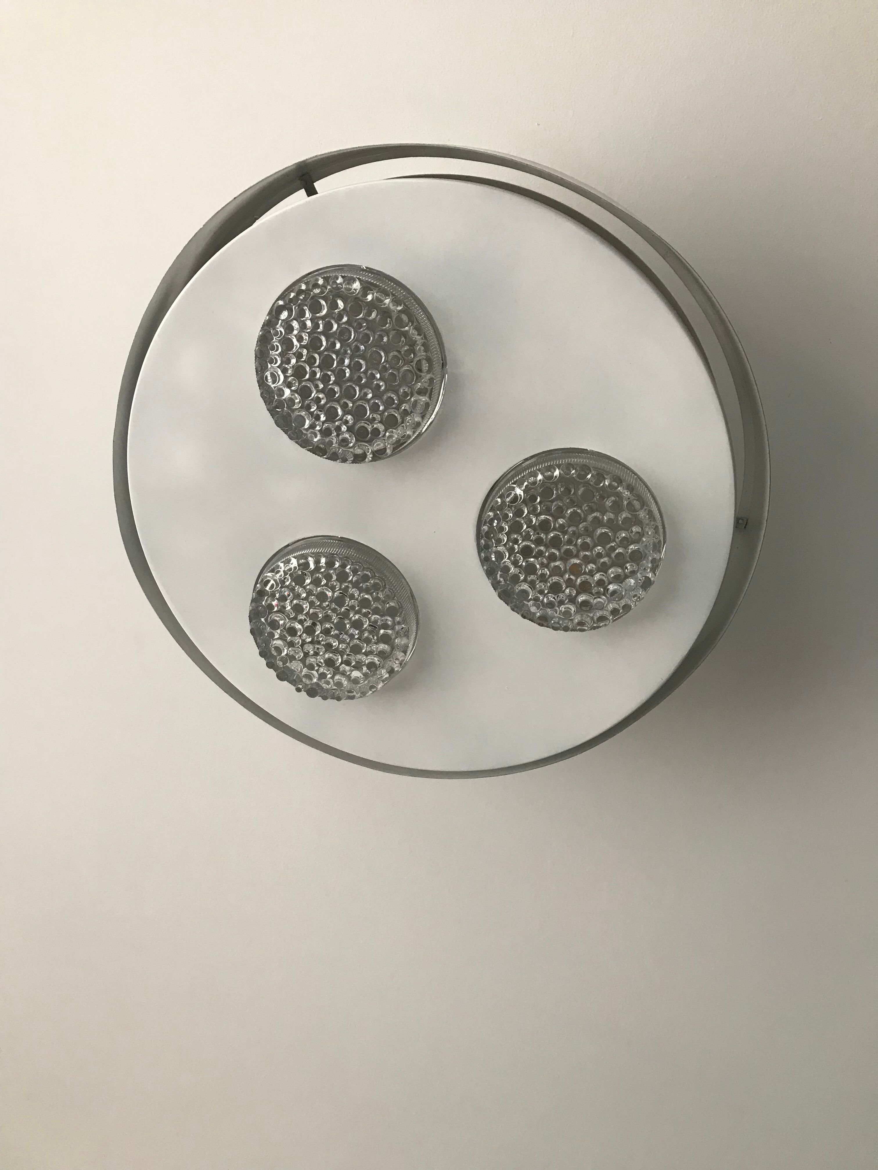 Round ceiling lamp white and grey Raak Holland