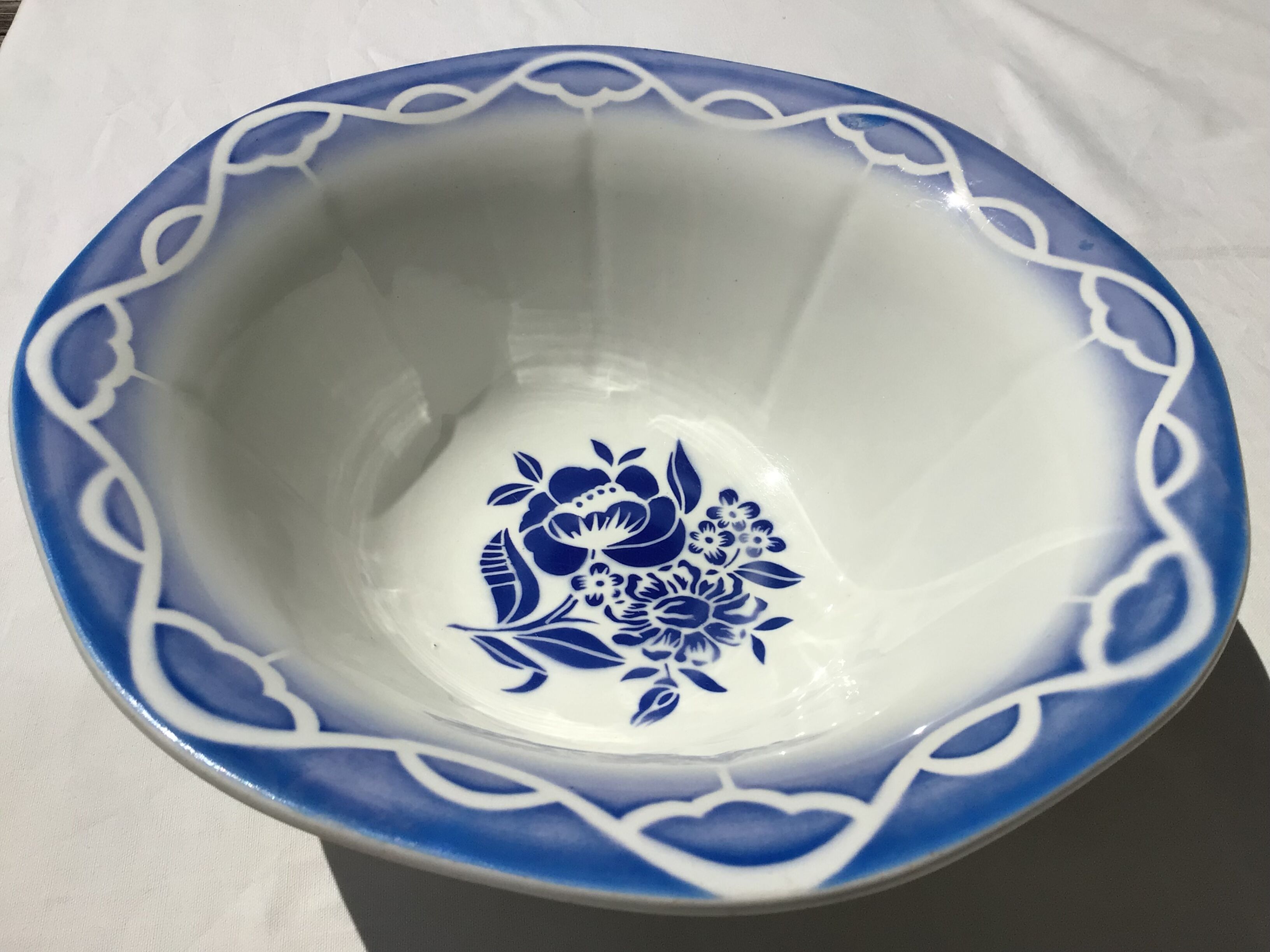 Digoin Odette salad bowl large capacity blue
