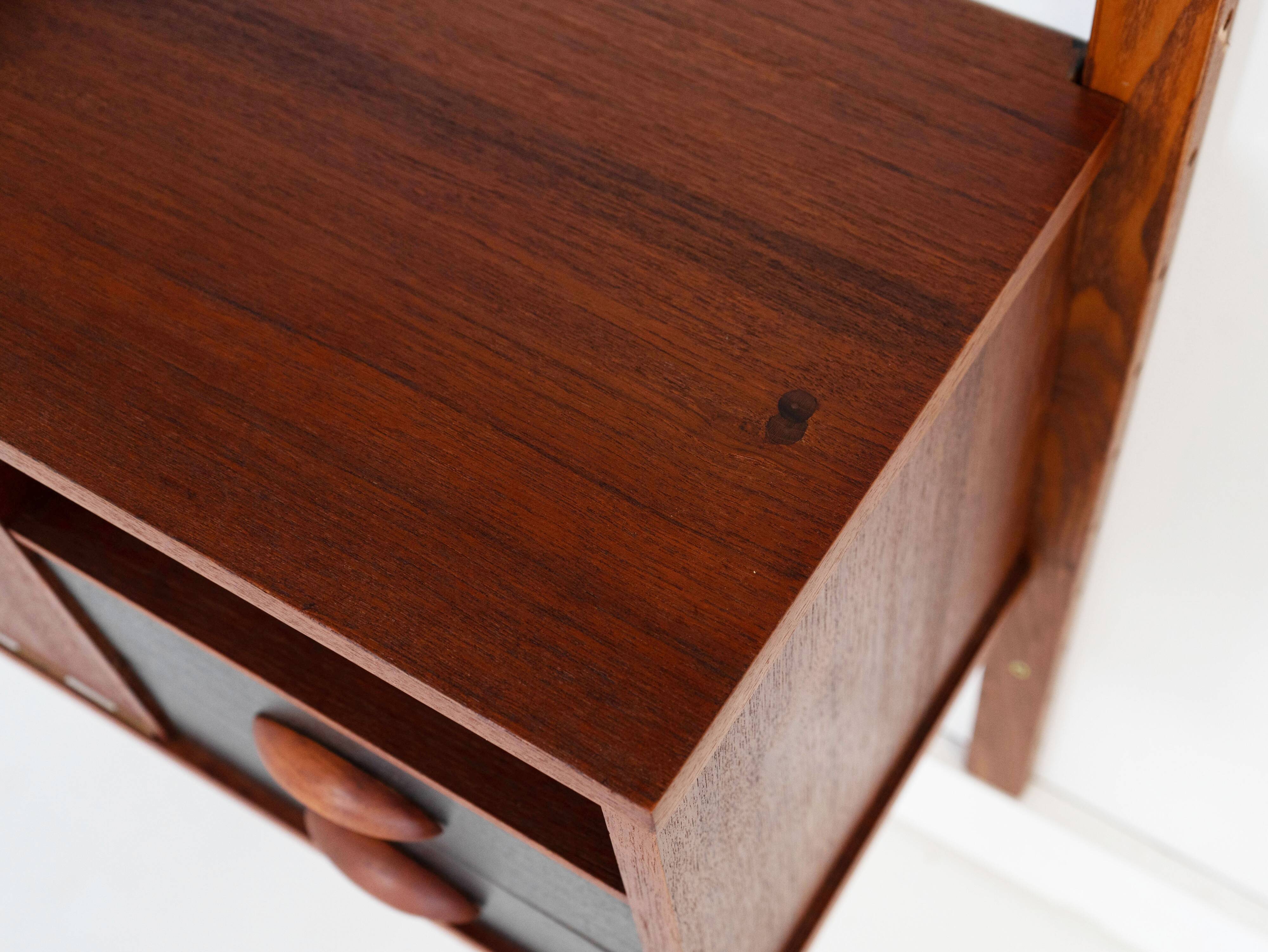 Teak modular shelving unit, Danish design, 1960s, made in Denmark