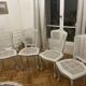 Set of 4 white caned chairs in Louis XV style.