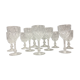 Set of 12 glasses with glass and crystal foot glass wine water tableware France 1950