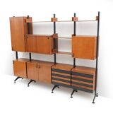 Teak bookshelf with four compartments, 1960s