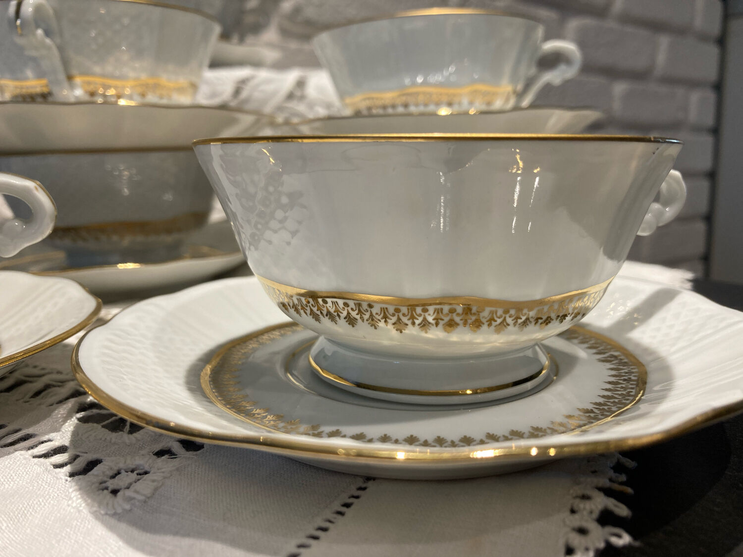 Tasses et sous tasses bernardaud limoges
