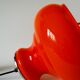 Orange opaline pendant light with metal arch, Design, 1970