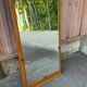 Vintage Scandinavian mirror in solid oak 42x148.