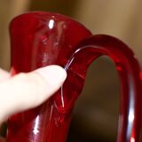 Paire de pichets verre soufflé vintage