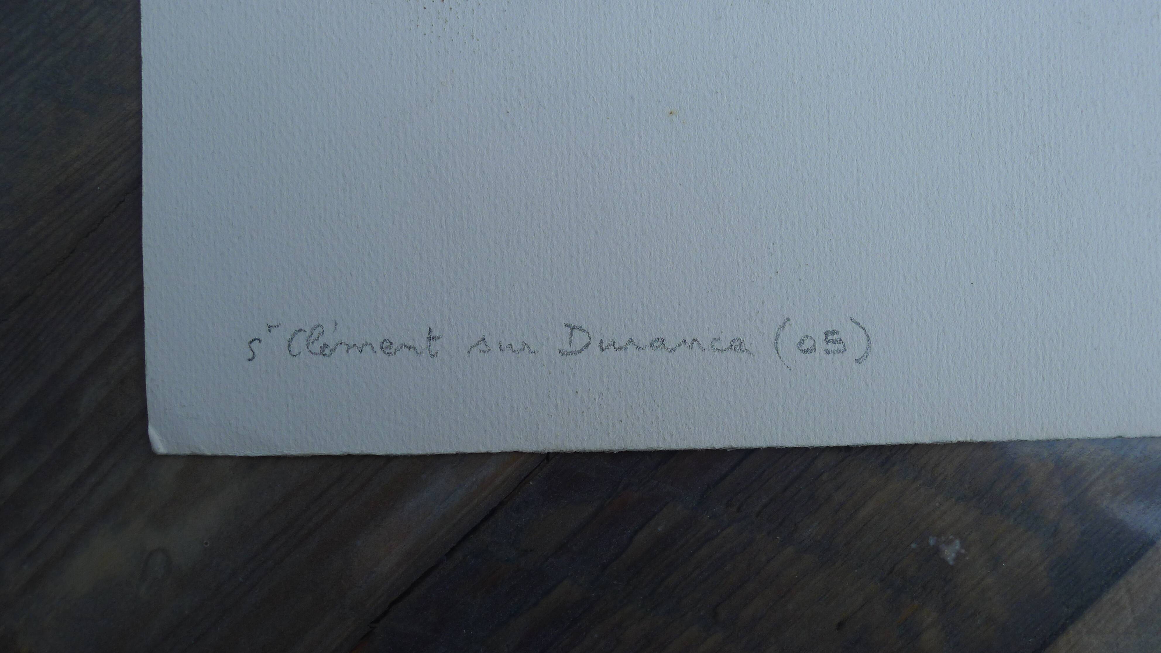 Large original black chalk drawing by Jean Villette (1913-2005)