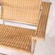 Pair of wicker and chrome armchairs