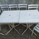 Set of chairs and tables bistro metal