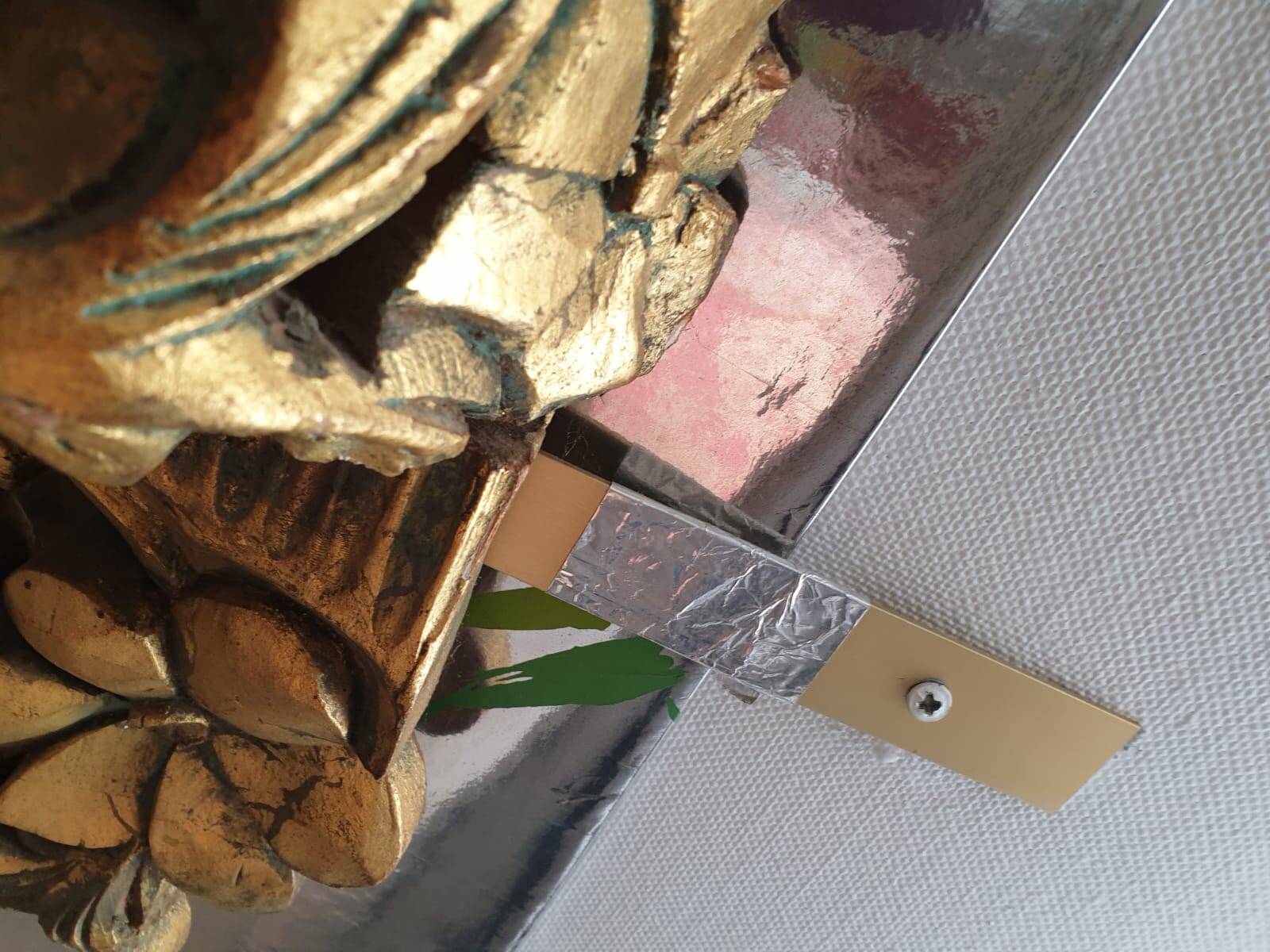 Gilded carved wood wall console – 19th century Rococo style