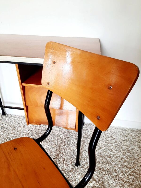 Bureau bois vintage années 50s