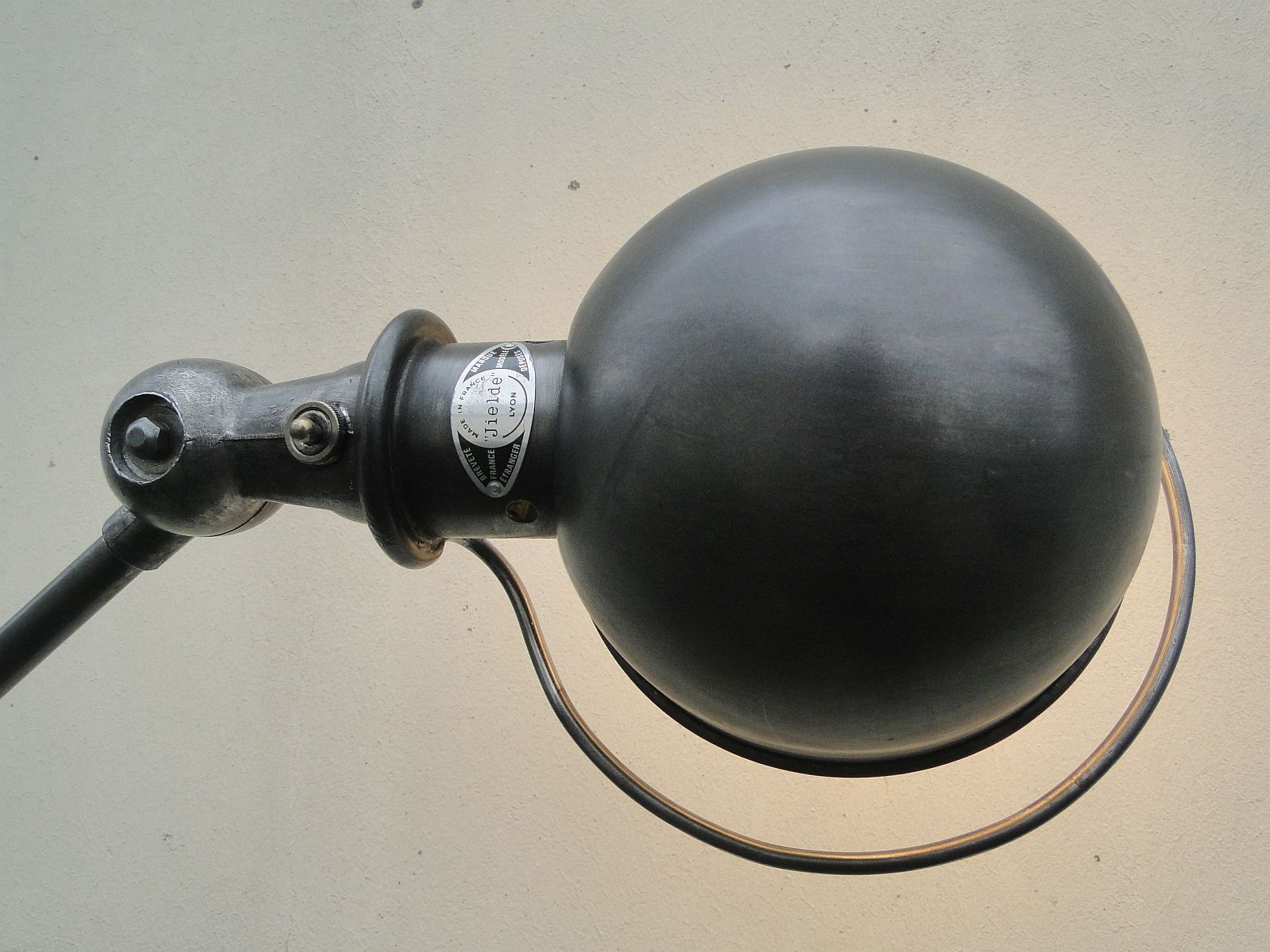 Vintage Jielde Floor Lamp Double Graphite Industrial 4 arms by Jean Louis Domecq France 1960