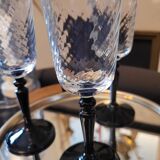 80s chic decorative champagne flutes