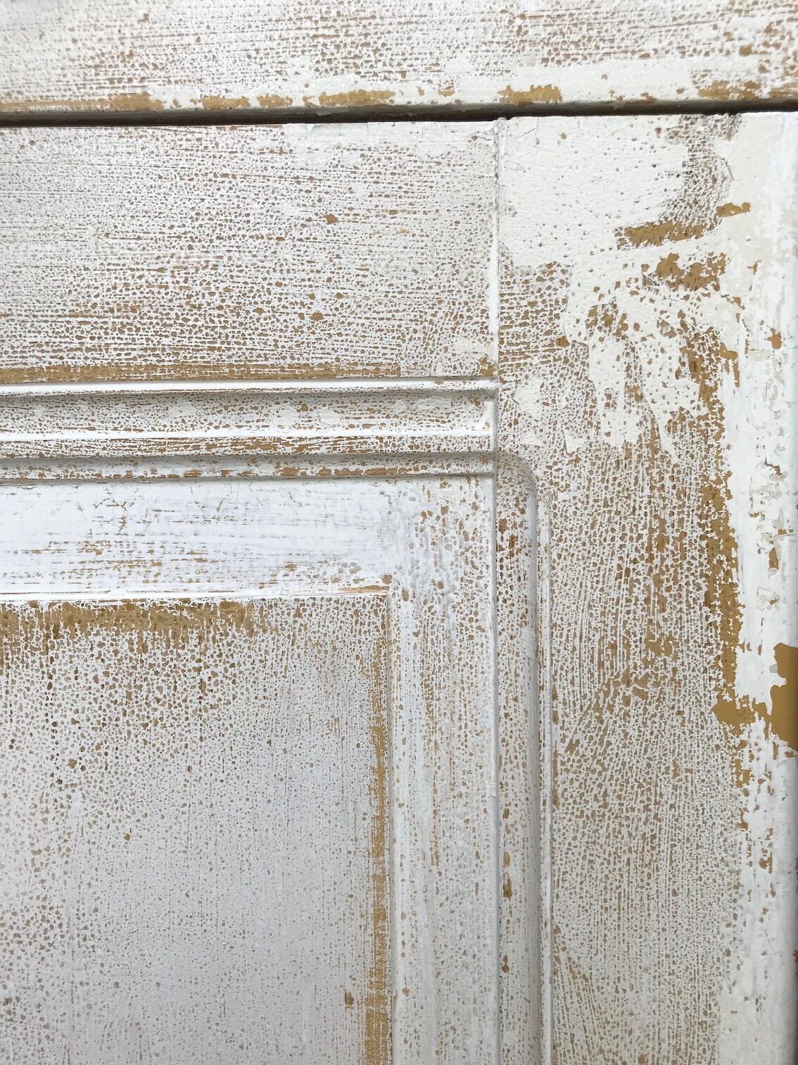 Antique wardrobe in patinated pine