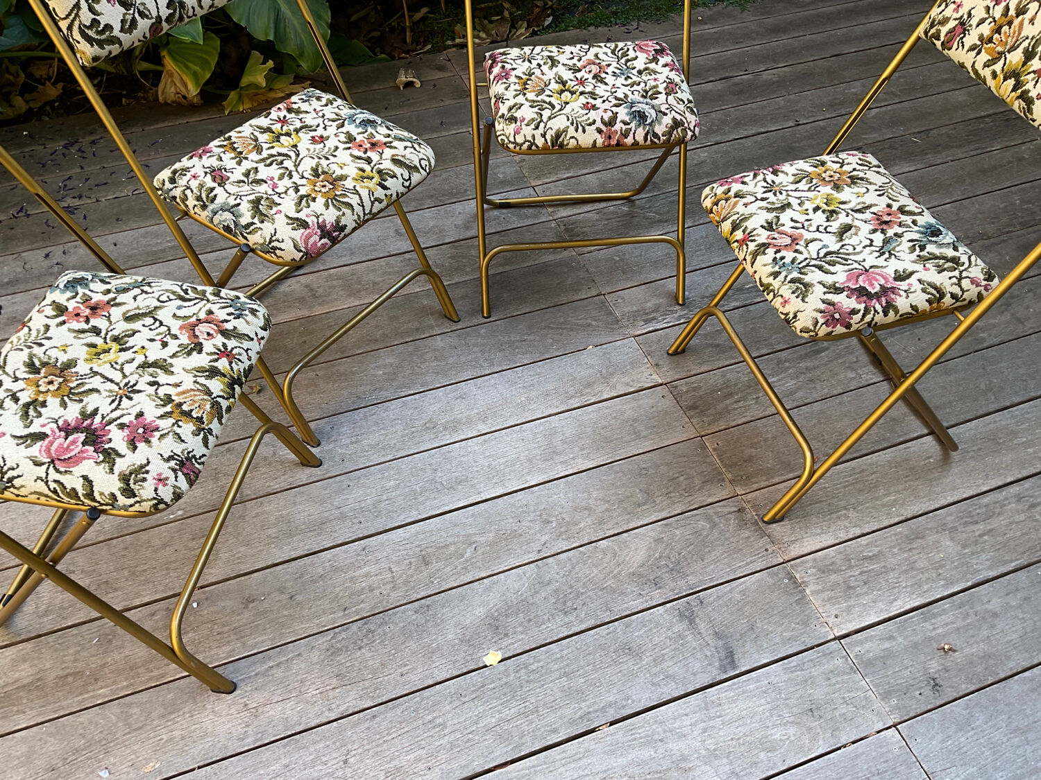4 Vintage Lafuma Chantazur folding chairs