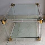 Table d’appoint en bambou lucite par Charles Hollis Jones