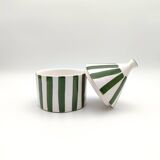 Bohemian style ceramic bowl with lid